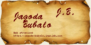 Jagoda Bubalo vizit kartica